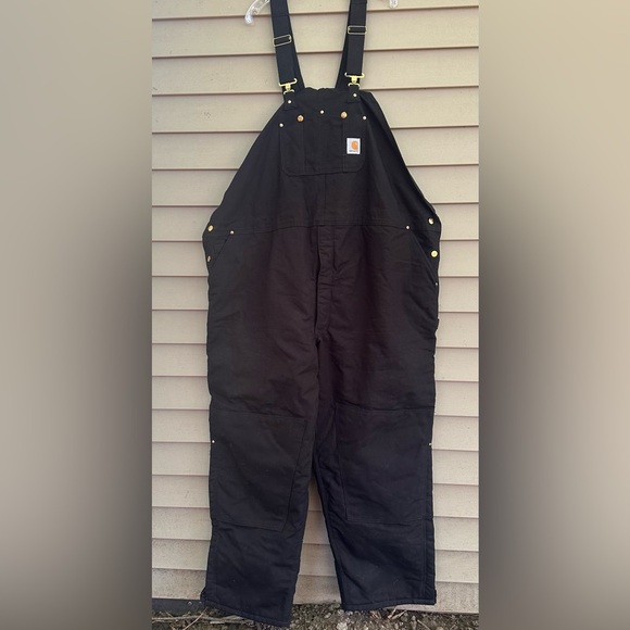 Carhartt Other - Carhartt Bib Overalls Black Insulated R02-BLK men’s 58x30